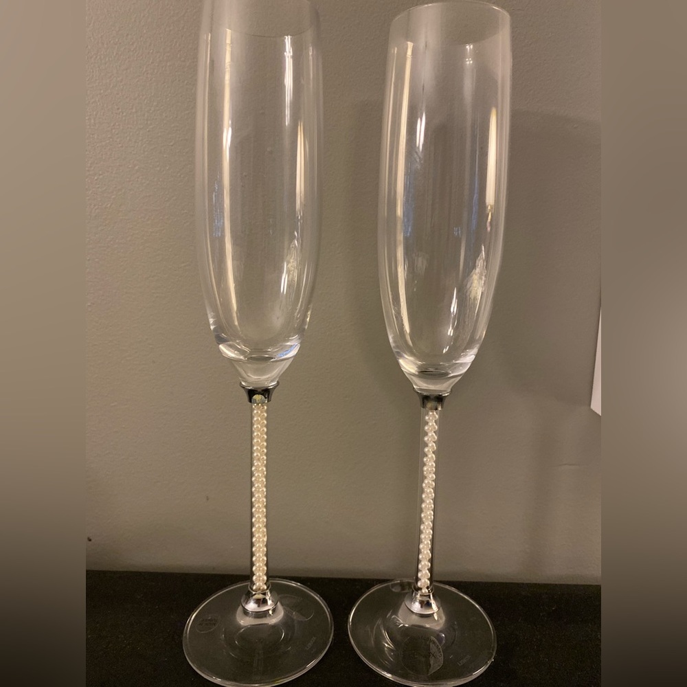 Lenox bridal champagne flutes
